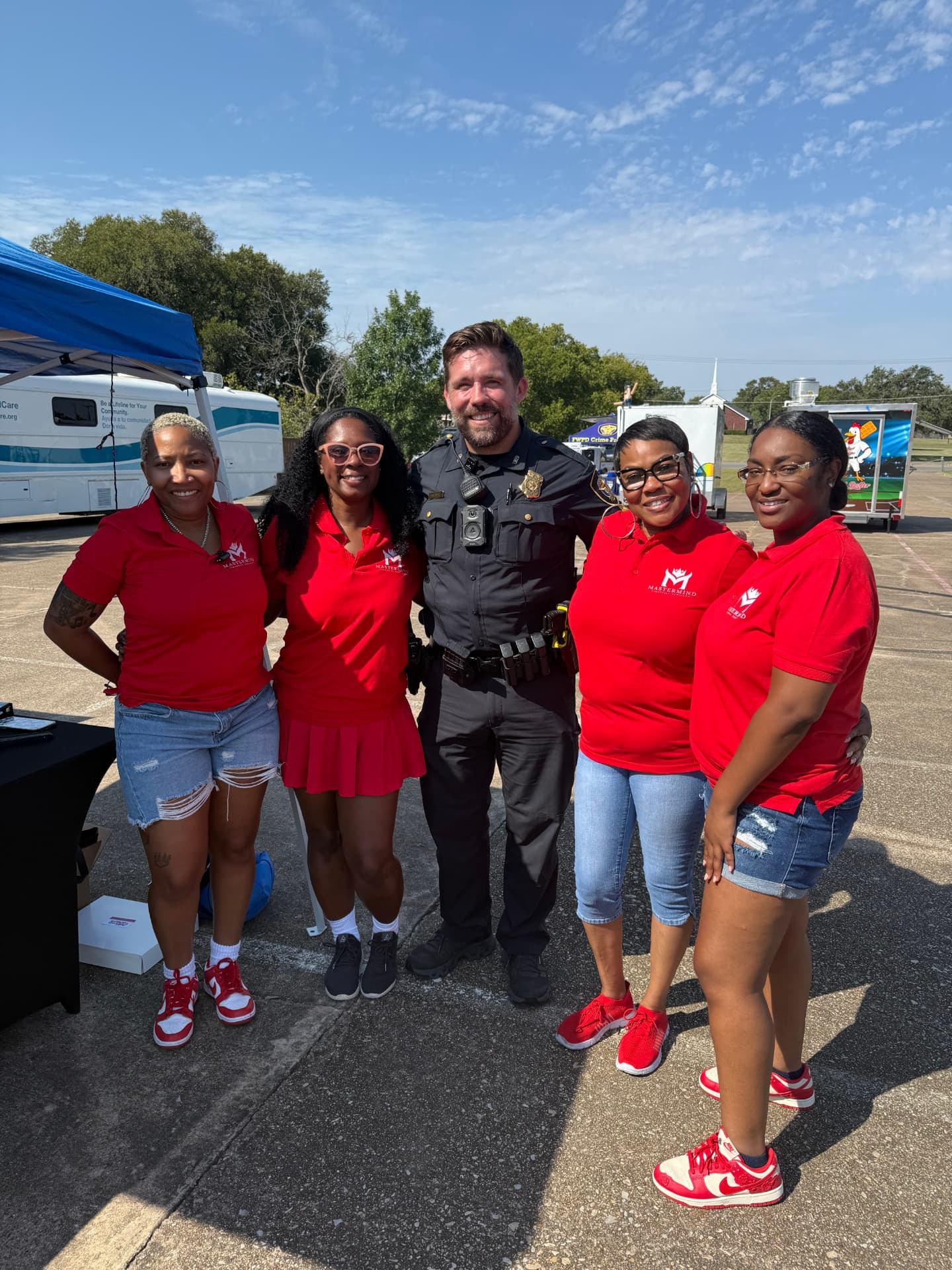 Mastermind team members at a Fort Worth community event